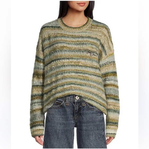 Urban Outfitters Sweaters - BDG Urban Outfitters Striped Textured Wool Blend Slouchy Sweater Women's Size S